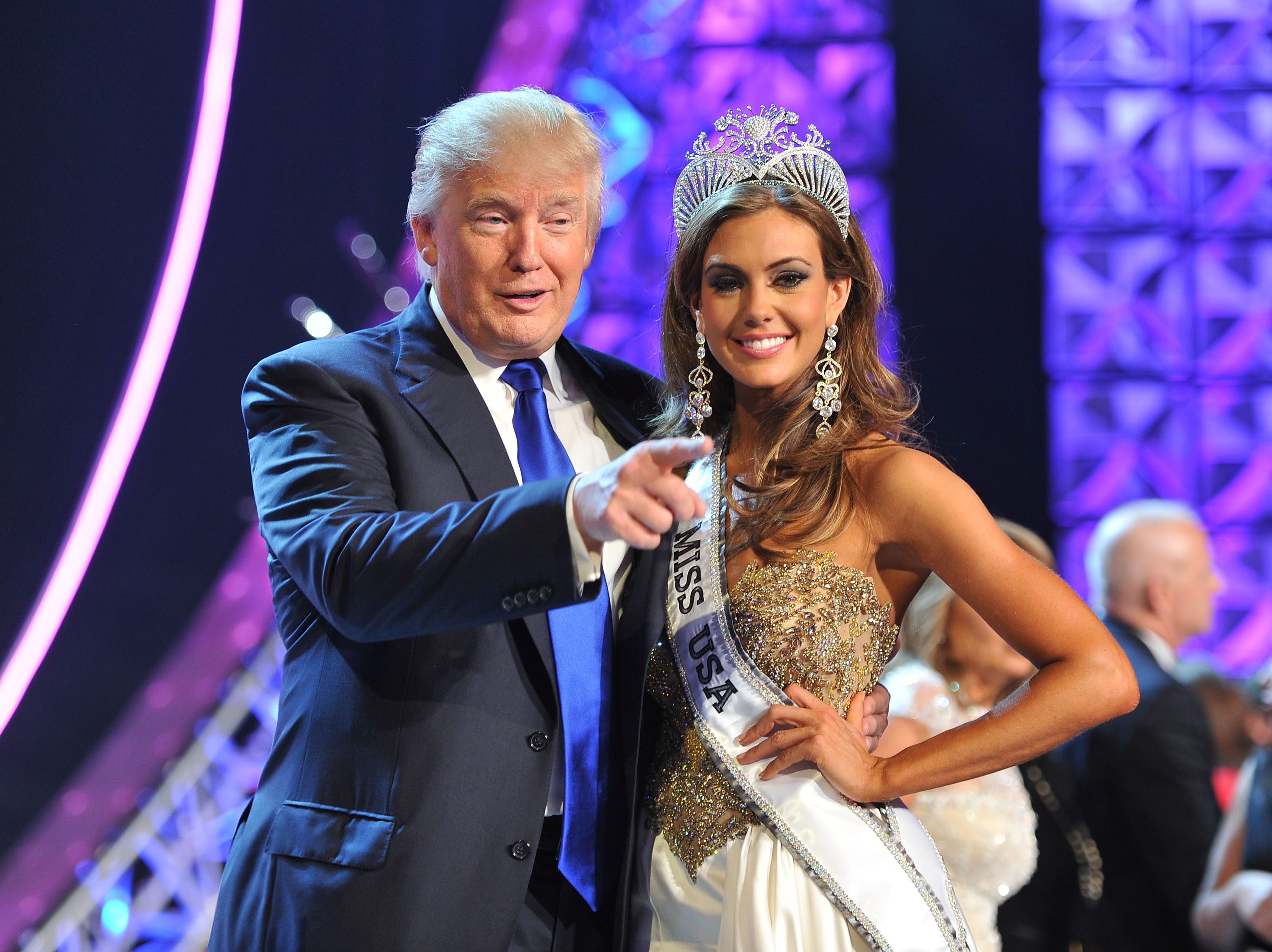 Donald Trump, left, and Miss Connecticut USA Erin Brady (AP/Jeff Bottari)