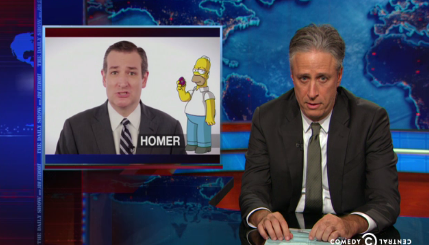 Ted Cruz, Jon Stewart (Comedy Central)