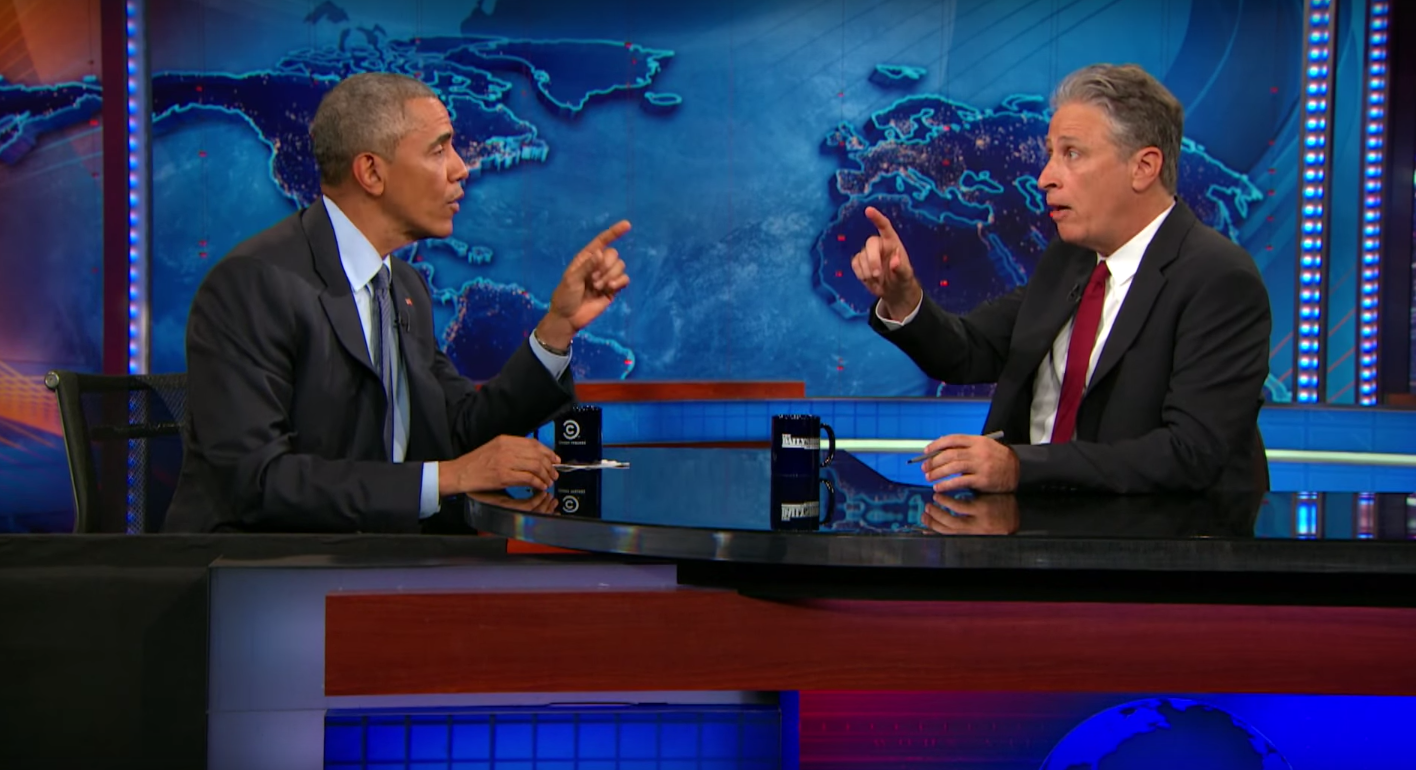 Barack Obama, Jon Stewart