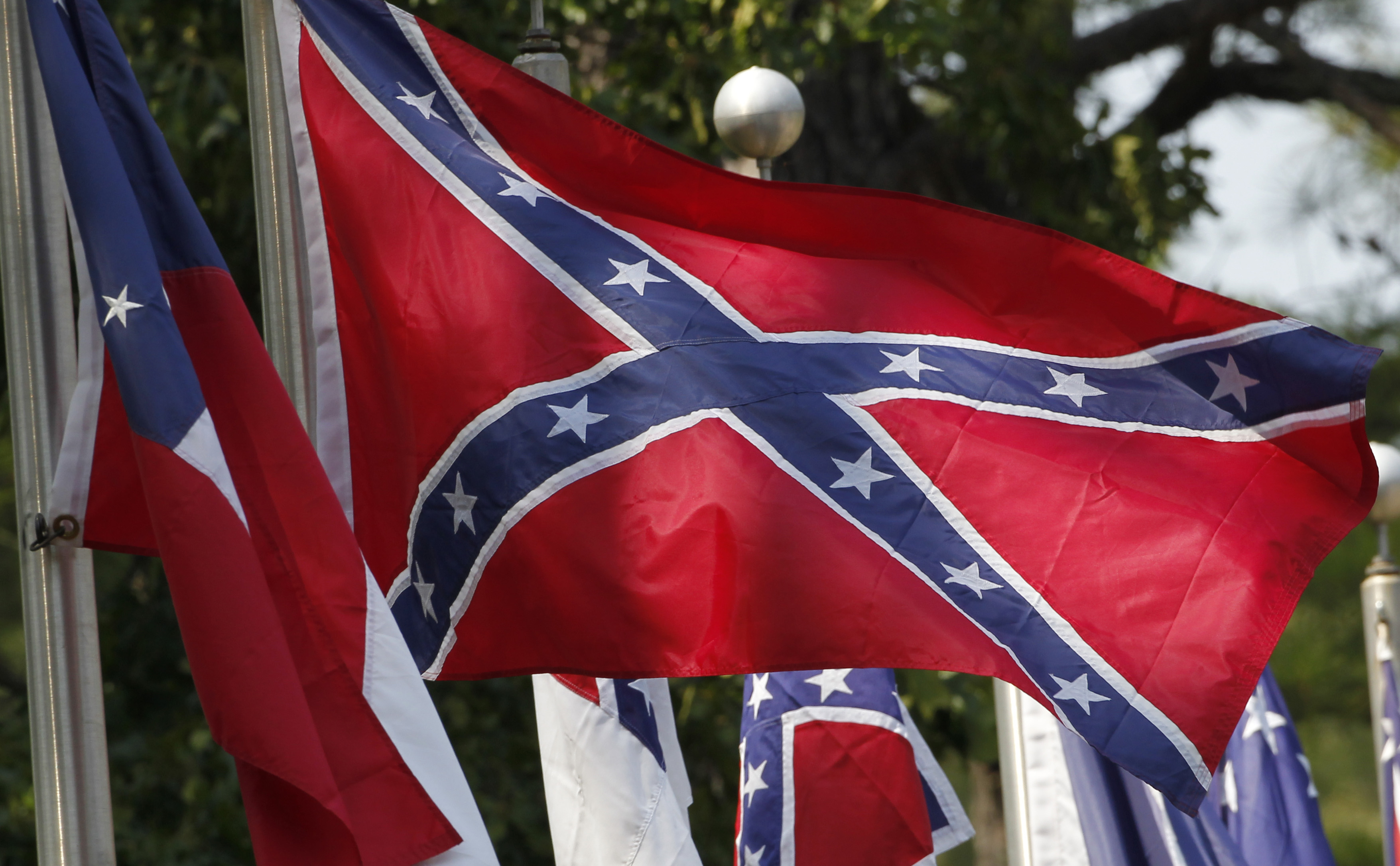 Confederate battle flags (AP Photo/Dave Martin)