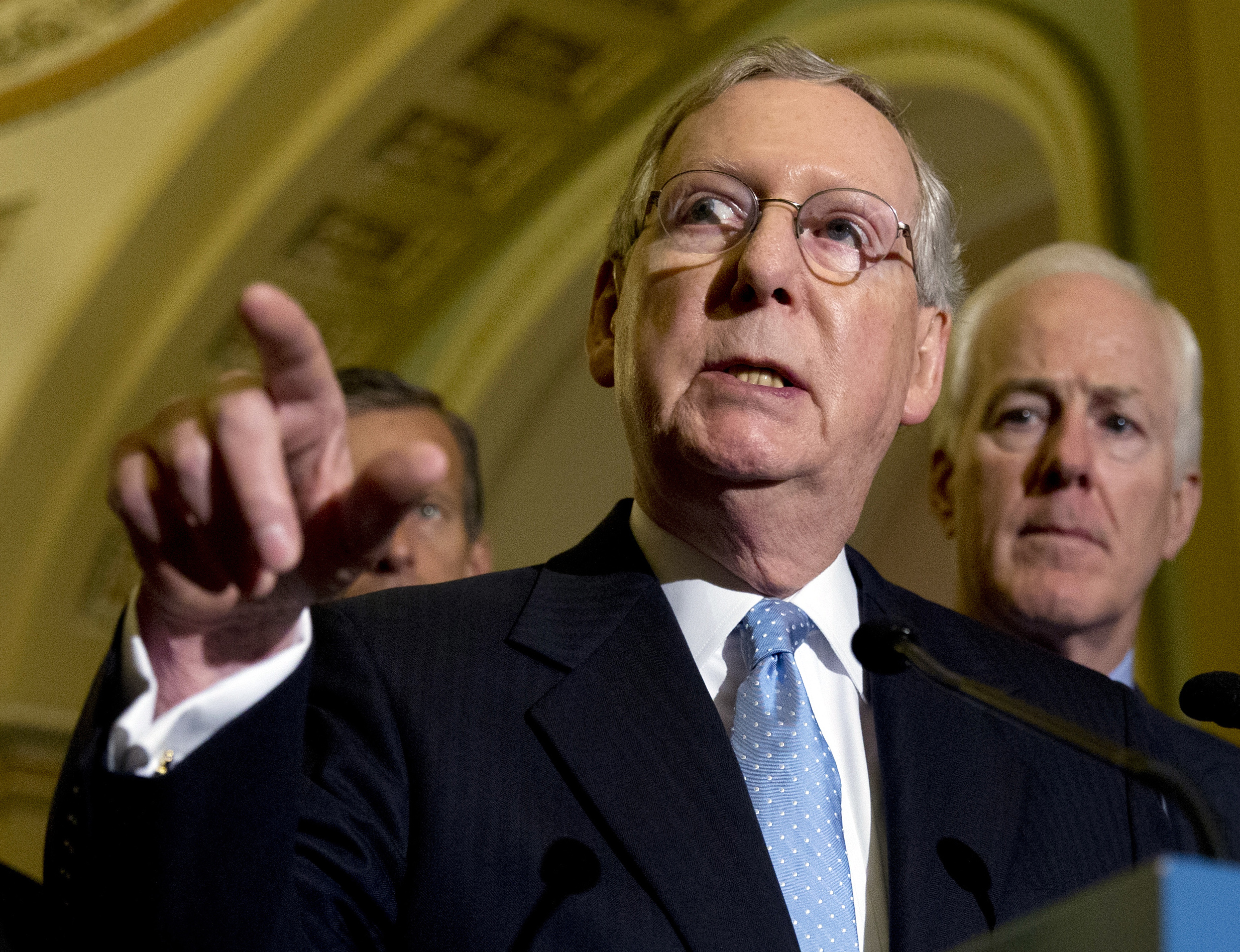 Senate Majority Leader Mitch McConnell of Kentucky (AP Photo/Carolyn Kaster, File) (AP)