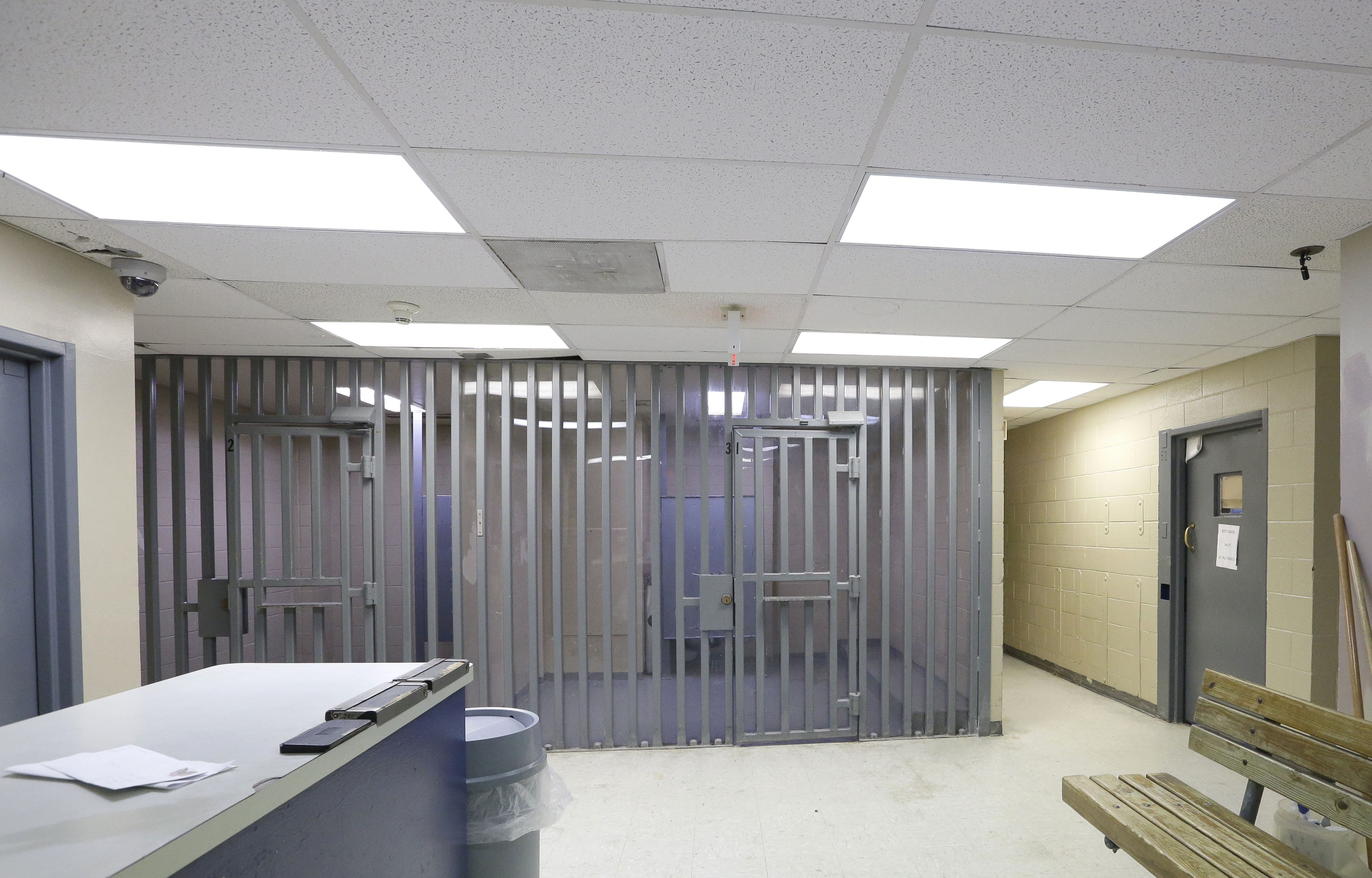 This Wednesday July 22, 2015 photo shows the inside of the Waller County jail in Hempstead, Texas. (AP)