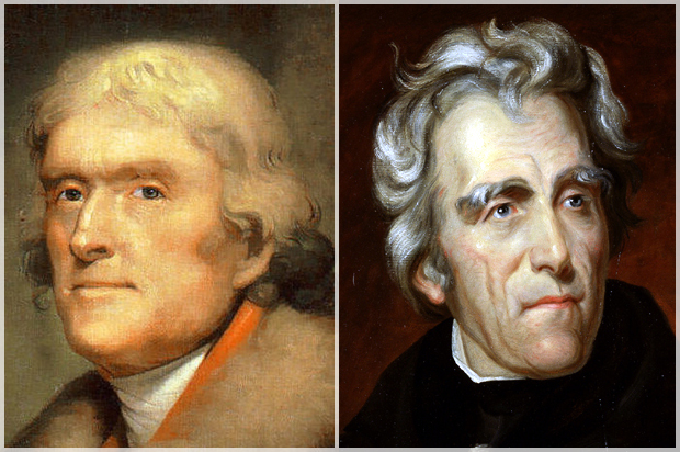 Andrew Jackson, Thomas Jefferson (Wikimedia)