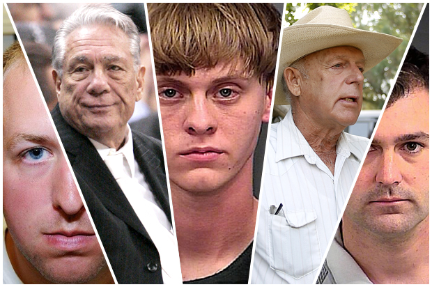 Darren Wilson, Donald Sterling, Dylann Roof, Cliven Bundy, Michael Slager (Reuters/AP)