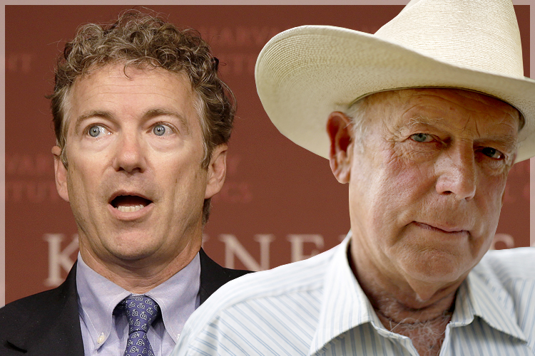 Rand Paul, Cliven Bundy (AP/Stephan Savoia/Reuters/Jim Urquhart/Photo montage by Salon)