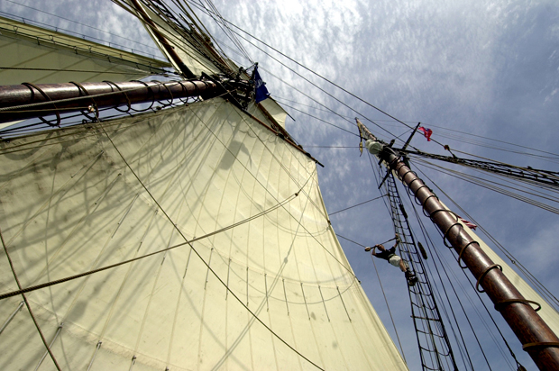 A repica of a slave ship (AP/Anne Ryan)