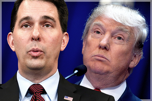 Scott Walker, Donald Trump (Reuters/Yuri Gripas/AP/Dennis Van Tine/Photo montage by Salon)