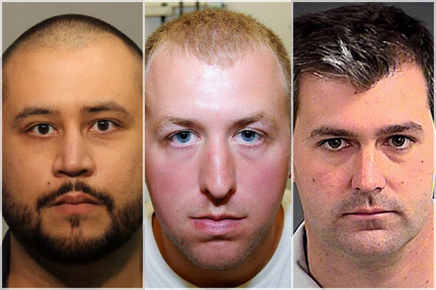 George Zimmerman, Darren Wilson, Michael Slager (AP/Reuters)