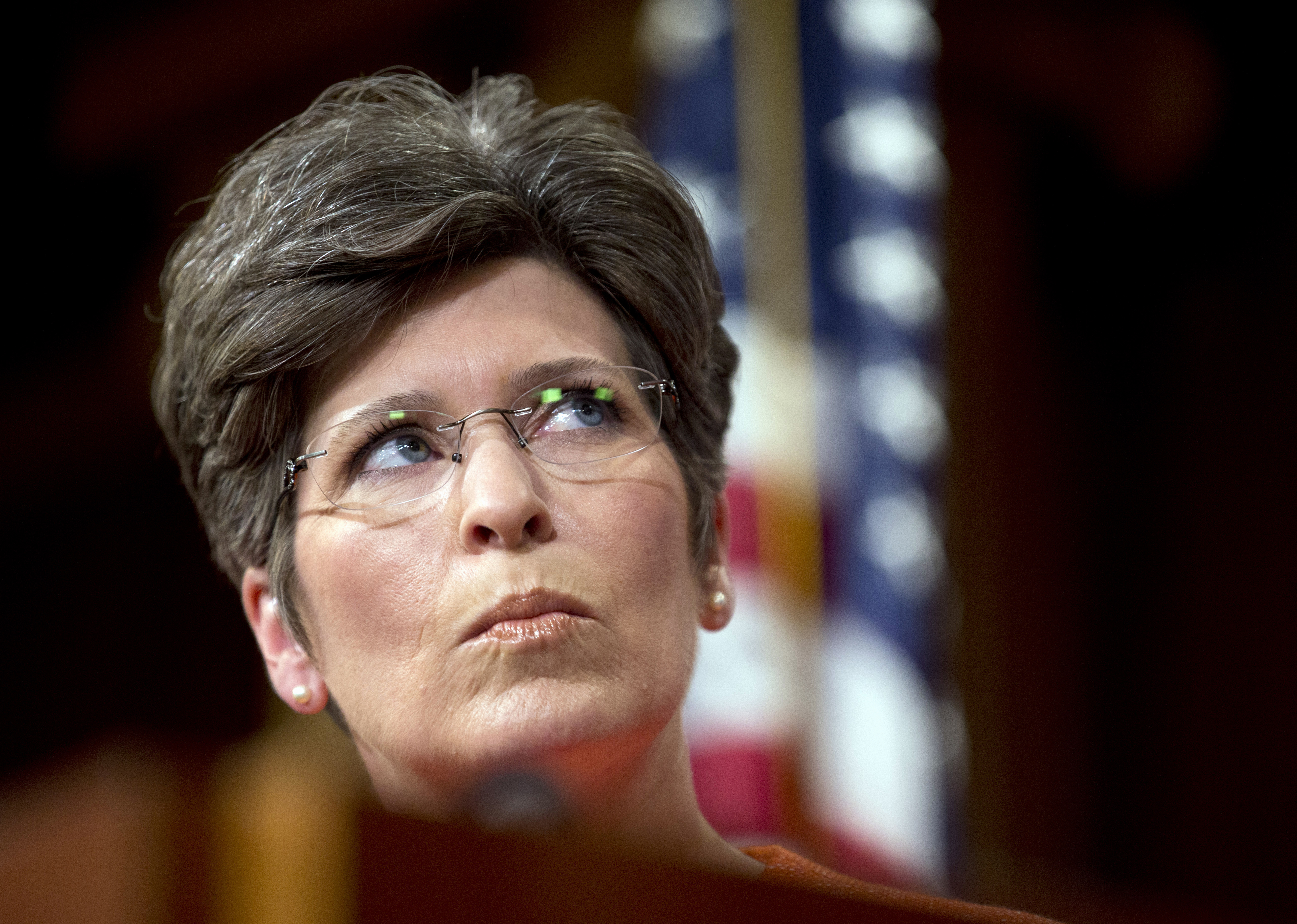 In this July 29, 2015, photo, Sen. Joni Ernst, R-Iowa, listens during a news conference on Capitol Hill in Washington . (AP Photo/Manuel Balce Ceneta) (AP)