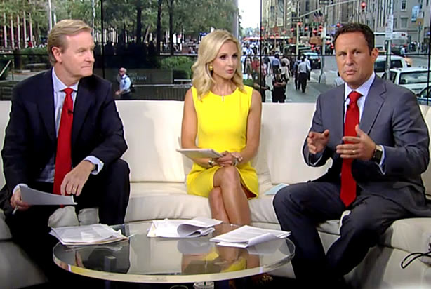 Steve Doocy, Elisabeth Hasselbeck, Brian Kilmeade (Credit: Fox News)