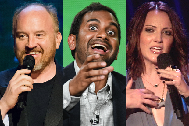 Louis C.K., Aziz Ansari, Jen Kirkman (AP/Charles Sykes/Richard Shotwell/Netflix)