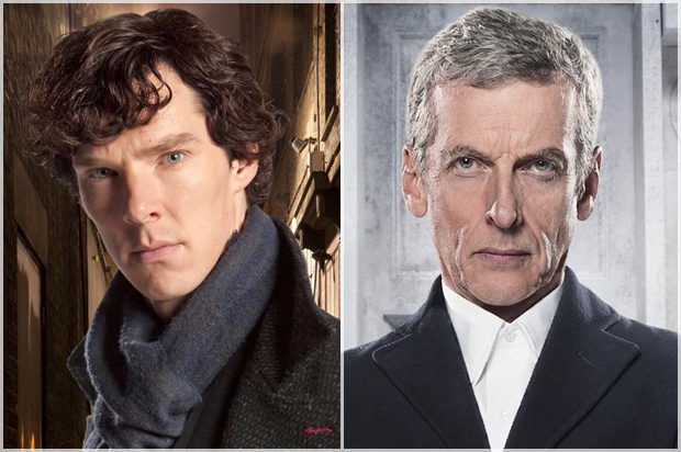 Benedict Cumberbatch in "Sherlock" and Peter Capaldi in "Doctor Who" (BBC)
