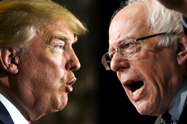 Donald Trump, Bernie Sanders (Reuters/Lucas Jackson/Jim Young/Photo montage by Salon)