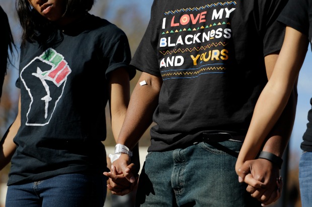 Student protesters at the University of Missouri-Columbia (Jeff Roberson/AP)
