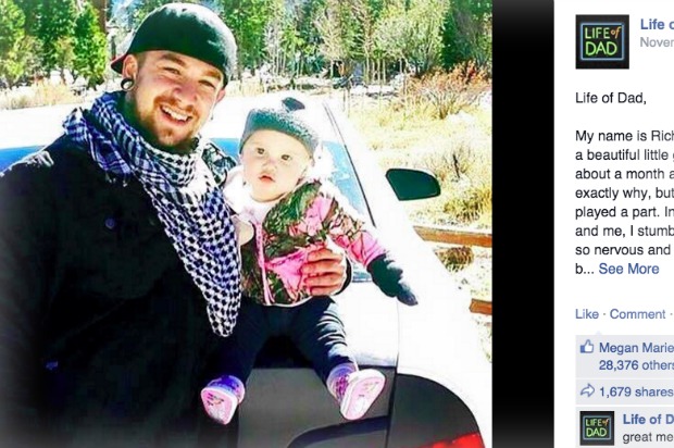 A post to the Life of Dad Facebook page by Richard Johnson (Facebook)