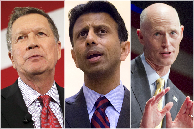 John Kasich, Bobby Jindal, Rick Scott (AP/Reuters/Brian Snyder/John Minchillo/J. Scott Applewhite)