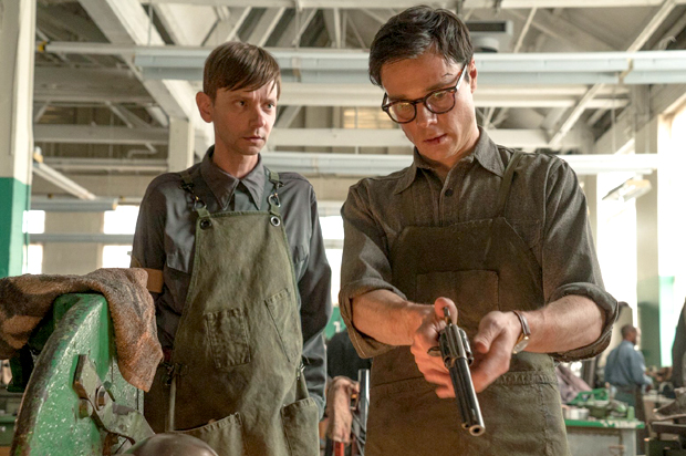 DJ Qualls and Rupert Evans in "The Man in the High Castle" (Amazon Studios)