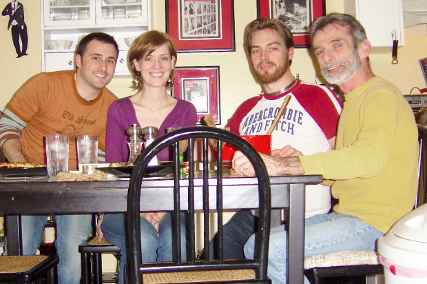 A photo of the author with her family.