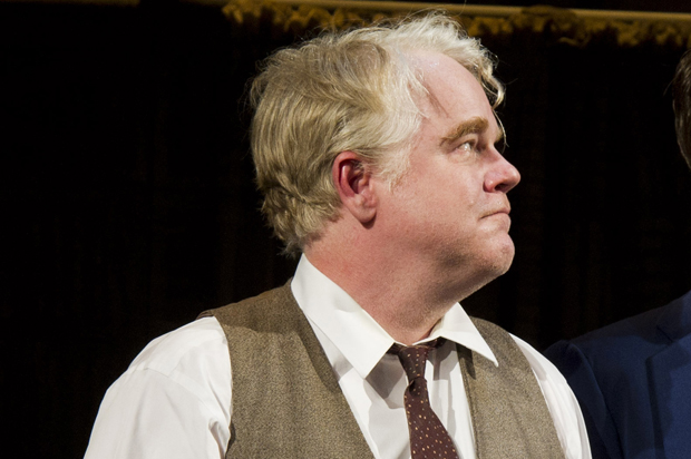 Philip Seymour Hoffman as Willy Loman in "Death of a Salesman" (AP/Charles Sykes)