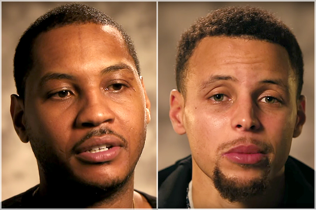 Carmelo Anthony, Stephen Curry (YouTube/Everytown for Gun Safety)