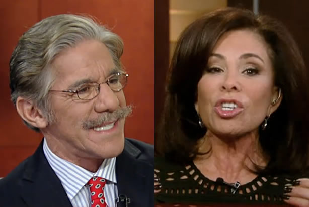 Geraldo Rivera, Judge Jeanine Pirro (Credit: Fox News)