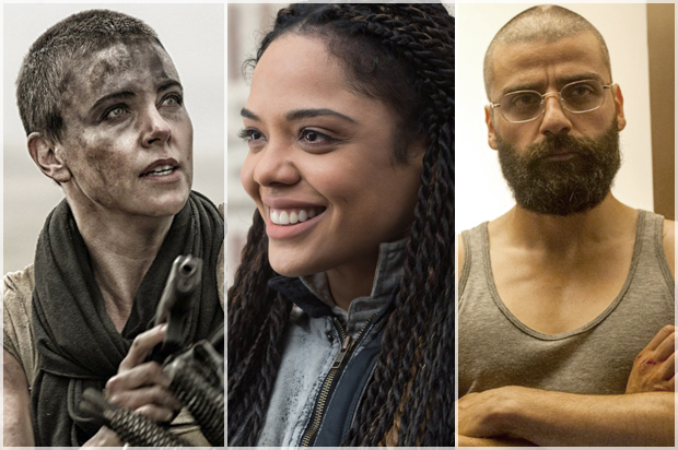 Charlize Theron in "Mad Max: Fury Road," Tessa Thompson in "Creed," Oscar Isaac in "Ex Machina" (Warner Bros./Universal Pictures)
