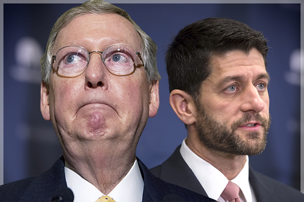 Mitch McConnell, Paul Ryan (AP/Manuel Balce Ceneta/Jeffrey Malet, maletphoto.com)
