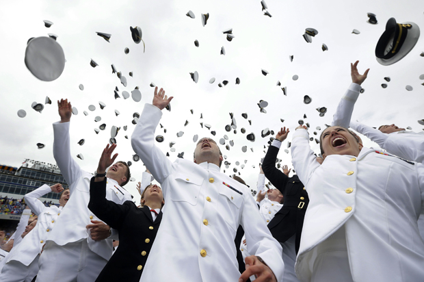 Members of the graduating class of the United States Naval Academy in Annapolis, Md., May 24, 2013. (AP/Pablo Martinez Monsivais)