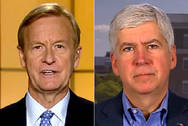 Steve Doocy, Rick Snyder (Credit: Fox News)