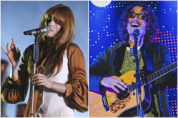 Florence Welch of Florence + the Machine, Chris Cornell (AP/Jack Plunkett/Jeff Lombardo)