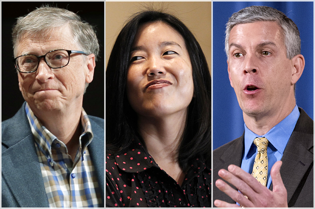 Bill Gates, Michelle Rhee, Arne Duncan (AP/Ted S. Warren/Pablo Martinez Monsivais/Andrew Harnik)