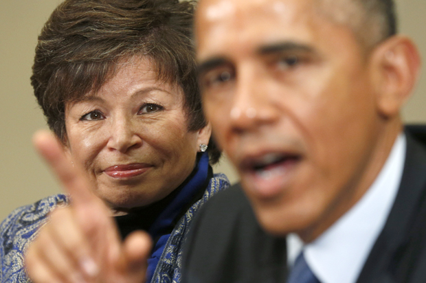 Valerie Jarrett, Barack Obama (Reuters/Kevin Lamarque)