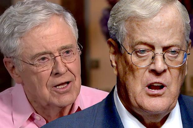 Charles and David Koch (MSNBC/AP/Phelan M. Ebenhack/Photo montage by Salon)