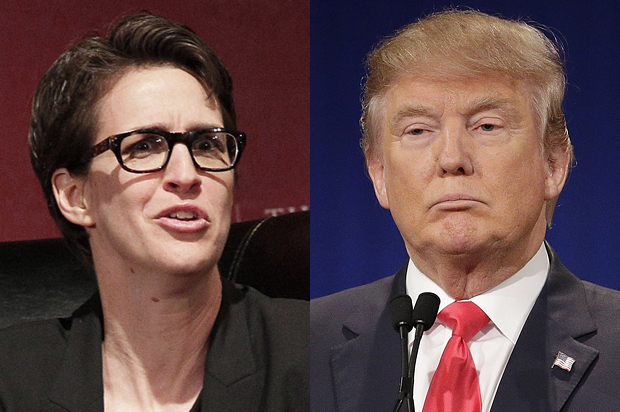 Rachel Maddow, Donald Trump (AP/Nam Y. Huh/Chuck Burton)