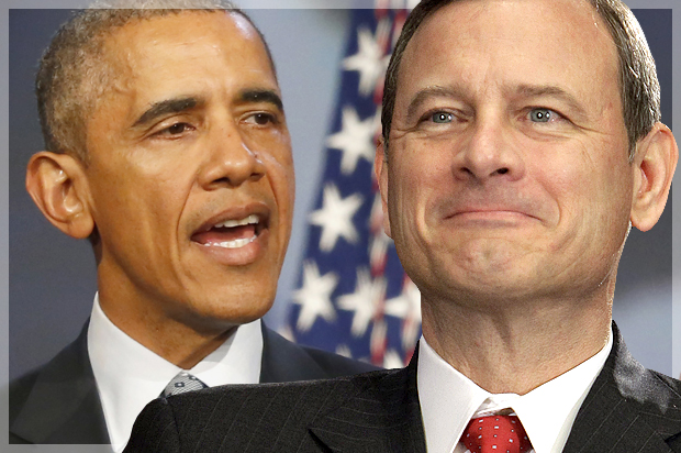 Barack Obama, John Roberts (AP/Charles Rex Arbogast/Pablo Martinez Monsivais/Photo montage by Salon)