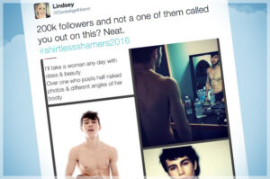 "Never date a girl who posts half naked slutty selfies": Revel in the