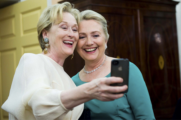 Meryl Streep, Hillary Clinton (AP/Kevin Wolf)