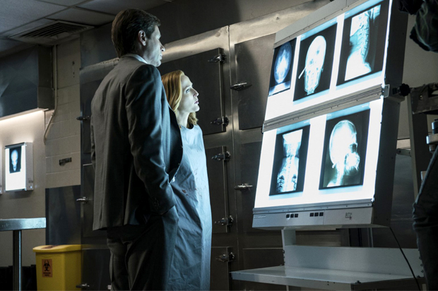 Gillian Anderson and David Duchovny in "The X-Files" (Fox)