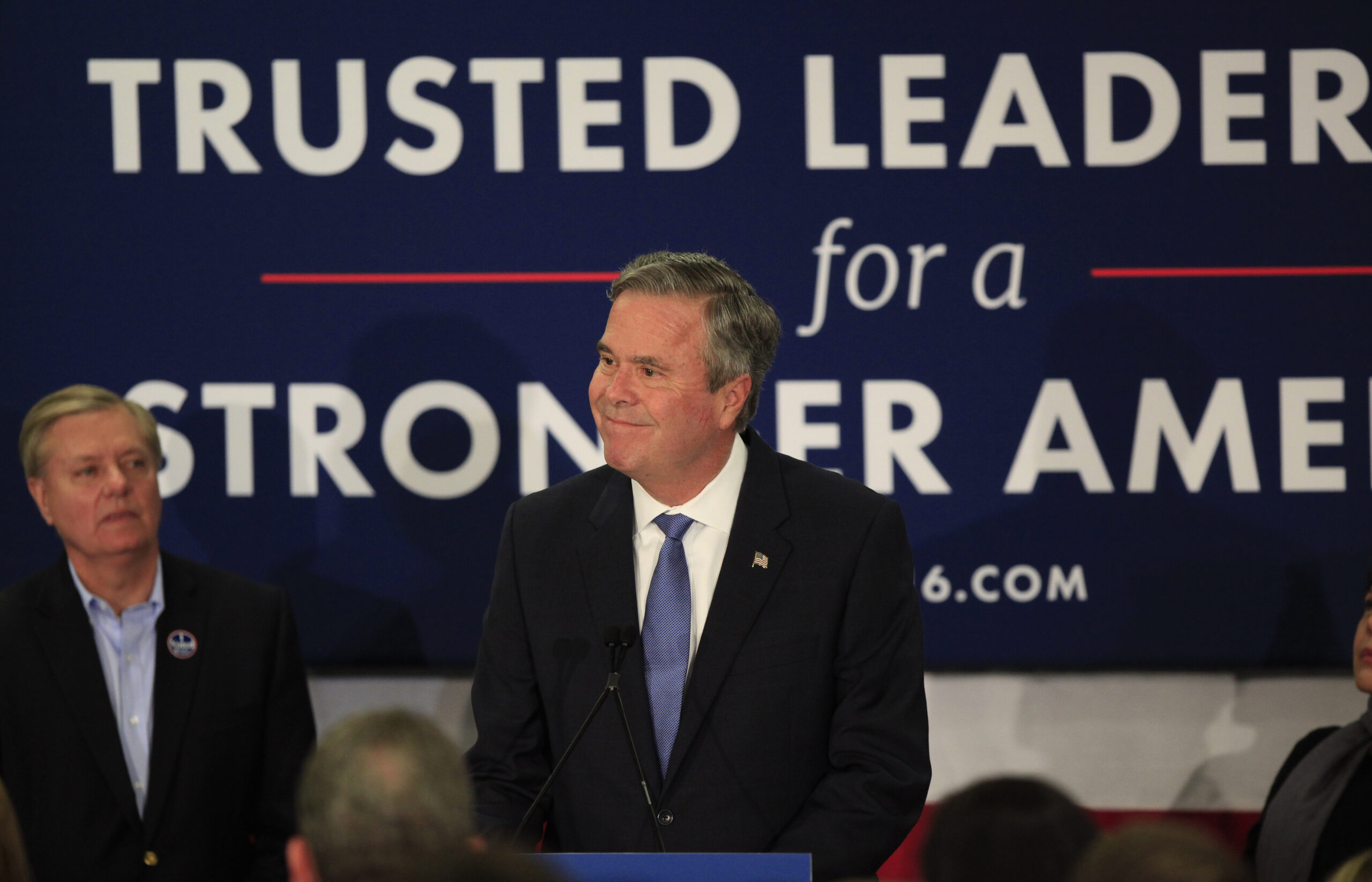 Republican U.S. presidential candidate Jeb Bush announces that he is suspending his presidential campaign at a primary election night party in Columbia, South Carolina, February 20, 2016. REUTERS/Randall Hill - RTX27VAR (Reuters)