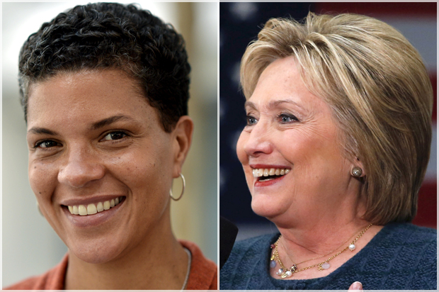 Michelle Alexander, Hillary Clinton (AP/Richard Shotwell/Reuters/Adrees Latif)