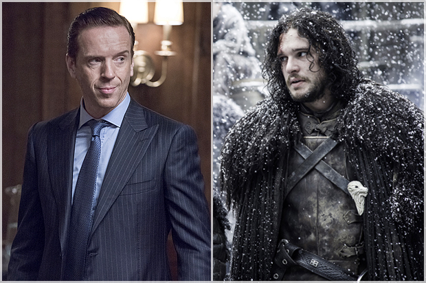 Damian Lewis in "Billions," Kit Harington in "Game of Thrones" (Showtime/HBO)