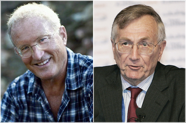 Mark Bowden, Seymour Hersh (markbowdenbooks.com/Pascal Perich/Reuters/Fadi Al-Assaad)