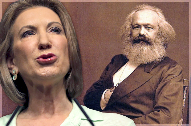 Carly Fiorina, Karl Marx (Reuters/Carlos Barria/Wikimedia/Salon)