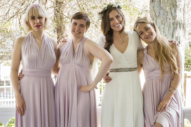 Zosia Mamet, Lena Dunham, Allison Williams and Jemima Kirke in "Girls" (HBO/Mark Schafer)