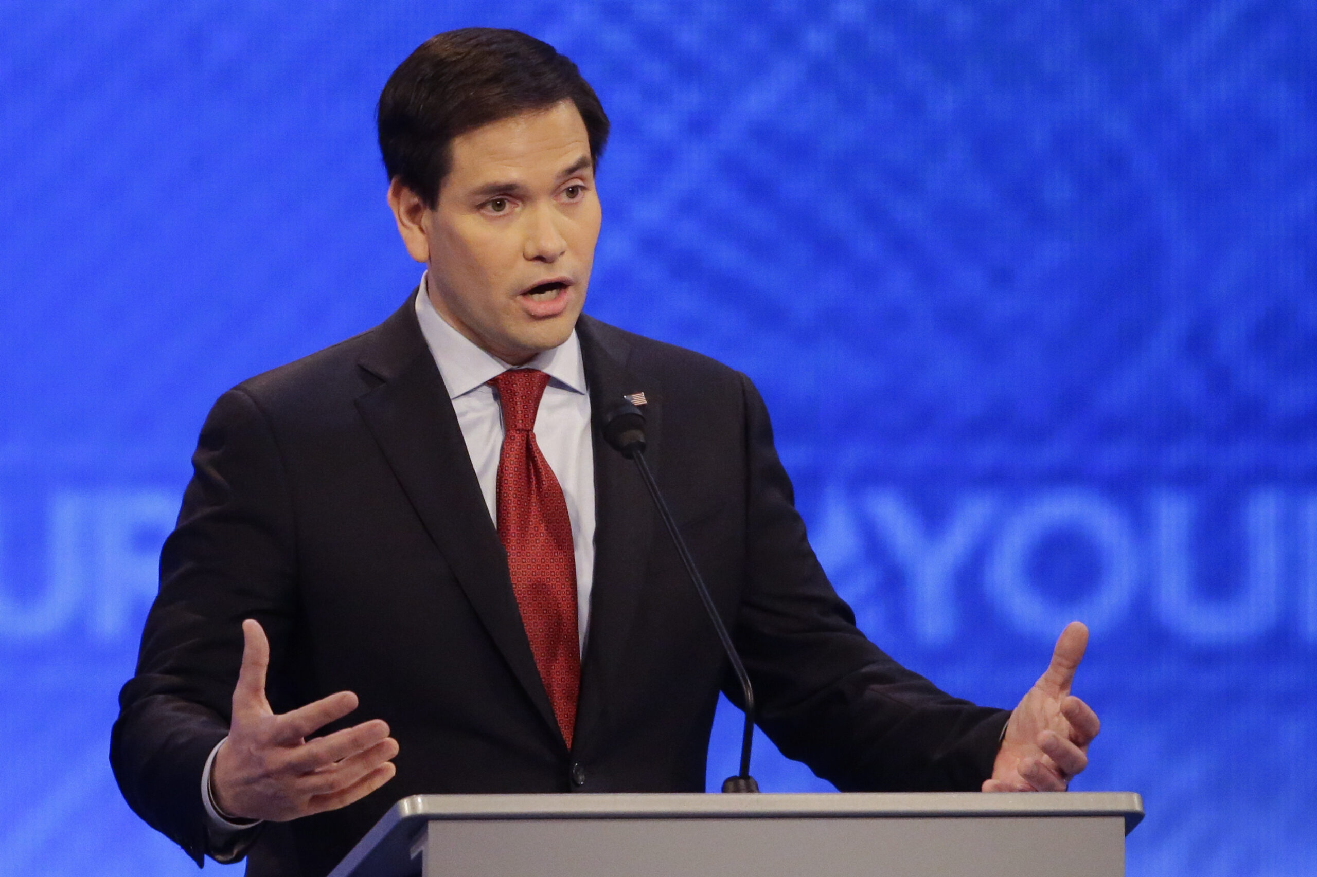 Republican presidential candidate, Sen. Marco Rubio, R-Fla.,  answers a question during a Republican presidential primary debate hosted by ABC News at the St. Anselm College  Saturday, Feb. 6, 2016, in Manchester, N.H. (AP Photo/David Goldman) (AP)