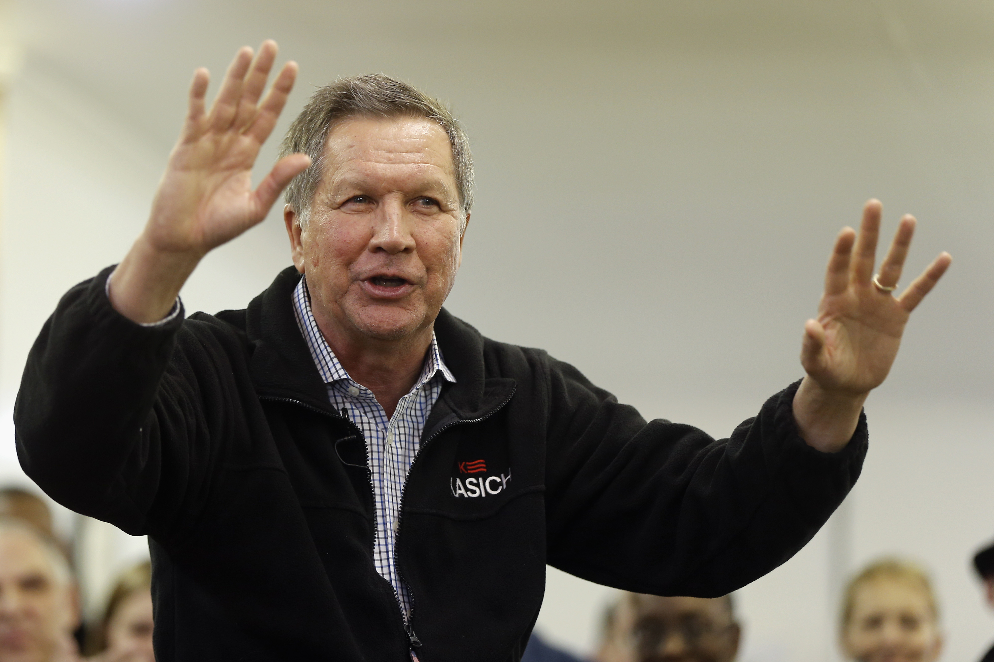 Republican presidential candidate, Ohio Gov. John Kasich speaks during a campaign stop, Friday, Feb. 12, 2016, in Orangeburg, S.C. (AP Photo/Matt Rourke) (AP)
