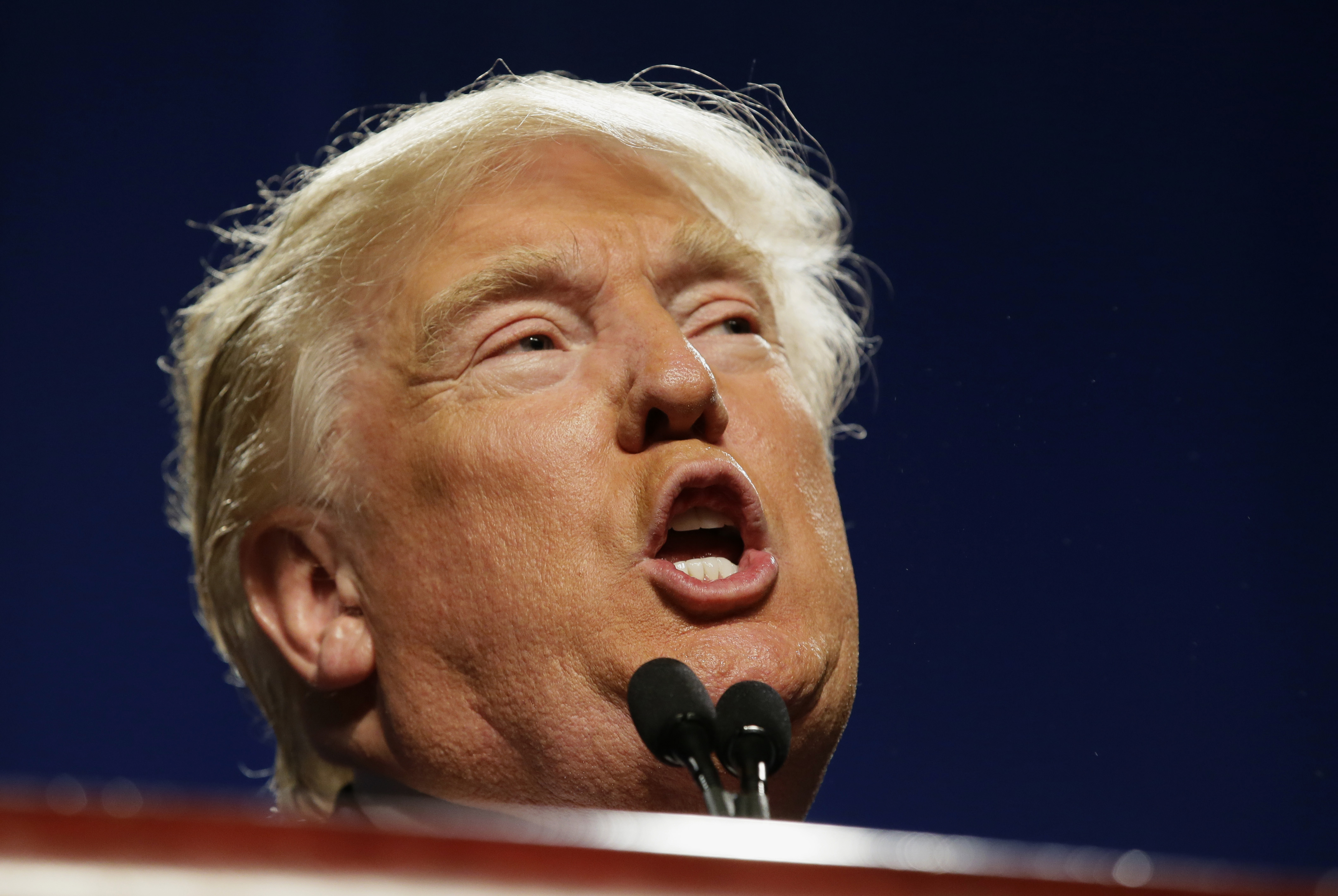 In this Friday, Feb. 26, 2016 photo, Republican presidential candidate Donald Trump speaks to supporters during a rally in Fort Worth, Texas. To his supporters, the business career of Trump shows hes got the decisiveness and smarts to lead the country. To critics, his exaggerated claims, burned customers and four bankruptcies suggest a man wholly disqualified for the office. (AP Photo/LM Otero) (AP)