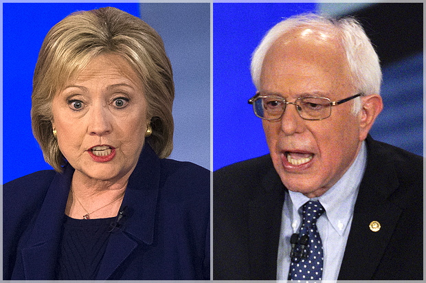 Hillary Clinton, Bernie Sanders (AP/John Minchillo/Reuters/Rick Wilking)