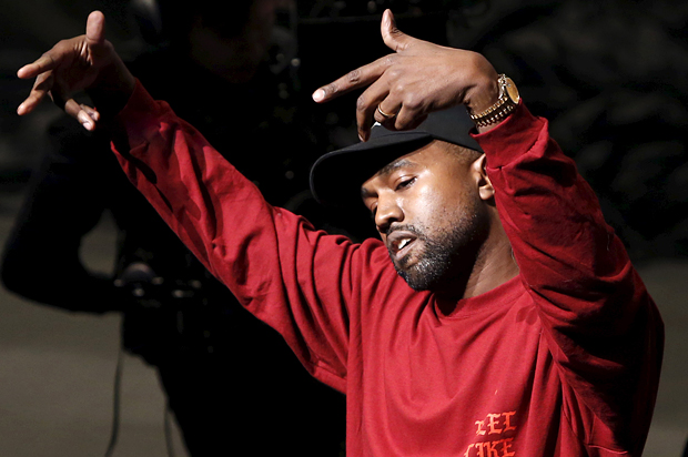 Kanye West dances during his Yeezy Season 3 Collection presentation and listening party for the "The Life of Pablo" during New York Fashion Week, February 11, 2016. (Reuters/Andrew Kelly)