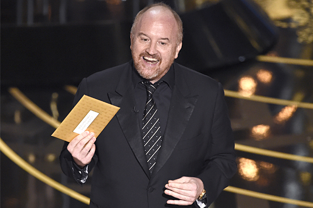 Louis C.K. at the Oscars, Feb. 28, 2016, at the Dolby Theatre in Los Angeles. (AP/Chris Pizzello)